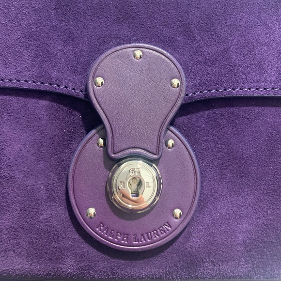 Ralph Lauren Purple Suede & Leather Ricky Bag - Picture 14 of 16